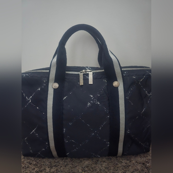 Chanel Black & White Nylon Travel Line Laptop/Briefcase (EUC)(COA)✨️🖤🤍✨️ - Picture 2 of 10